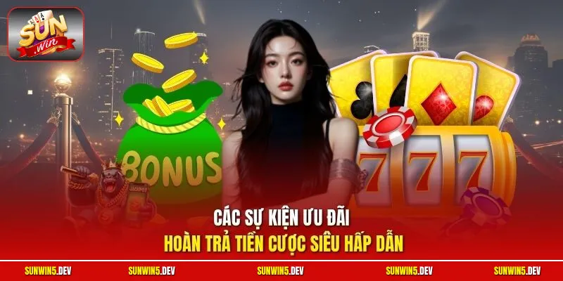 Các sự kiện ưu đãi hoàn trả tiền cược siêu hấp dẫn